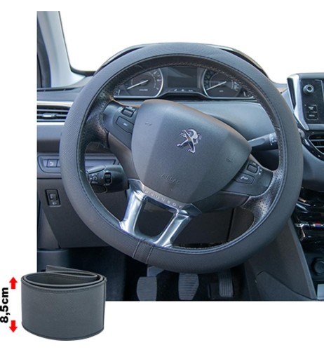 Coprivolante auto diametro 35 37cm Simoni Racing avvolgente ecopelle nera