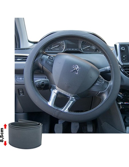 Coprivolante auto diametro 35 37cm Simoni Racing avvolgente ecopelle nera