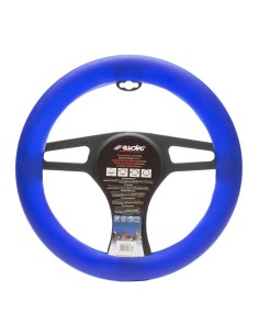 Coprivolante auto diametro 35 40cm Simoni Racing silicone blu soft touch