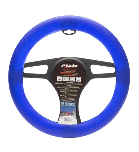 Coprivolante auto diametro 35 40cm Simoni Racing silicone blu soft touch