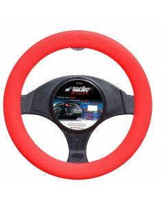 Coprivolante auto diametro 35 40cm Simoni Racing silicone rosso soft touch
