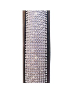 Coprivolante auto diametro 37 39cm Simoni Racing Black Diamonds eco pelle 2