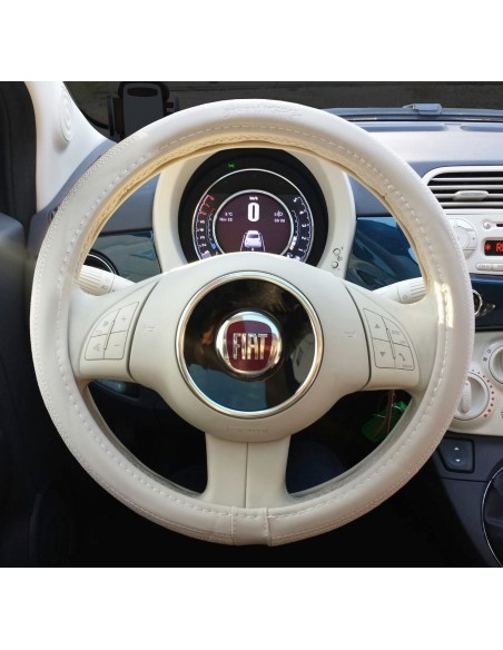 Coprivolante auto diametro 37 39cm Simoni Racing Fiat 500 Cotton Touch