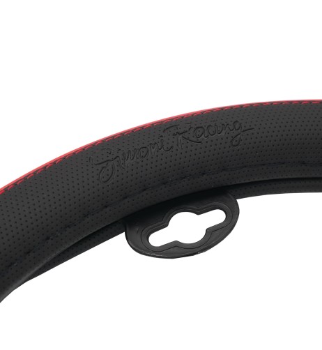 Coprivolante auto diametro 37 39cm Simoni Racing Speed eco pelle nera