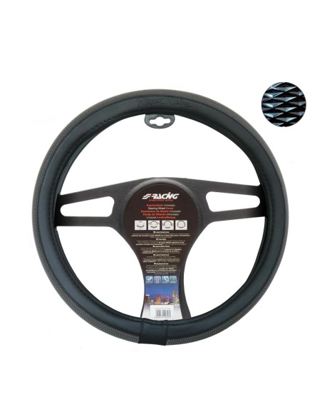 Coprivolante auto diametro 37 39cm Simoni Racing Trap Grey eco pelle