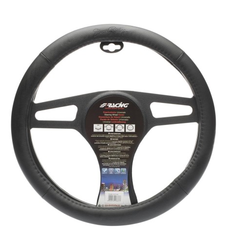 Coprivolante auto diametro 37 39cm Simoni Racing Trophy 1 eco pelle nera