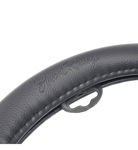Coprivolante auto diametro 37 39cm Simoni Racing Trophy 1 eco pelle nera