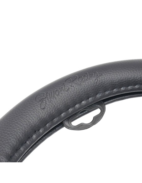 Coprivolante auto diametro 37 39cm Simoni Racing Trophy 1 eco pelle nera