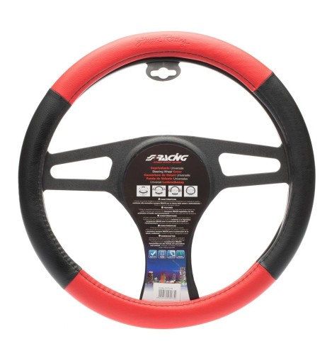 Coprivolante auto diametro 37 39cm Simoni Racing Trophy 1 eco pelle nera ro