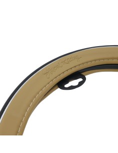 Coprivolante auto diametro 37 39cm Simoni Racing Trophy 6 eco pelle nera 2