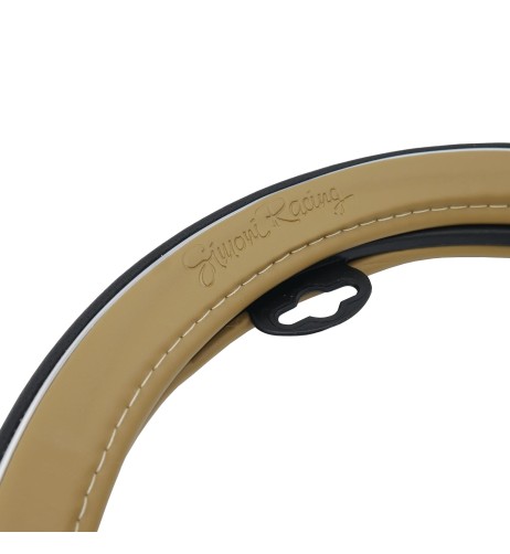 Coprivolante auto diametro 37 39cm Simoni Racing Trophy 6 eco pelle nera