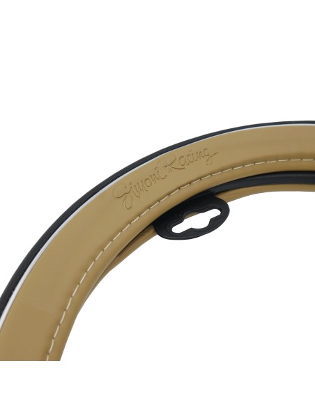 Coprivolante auto diametro 37 39cm Simoni Racing Trophy 6 eco pelle nera