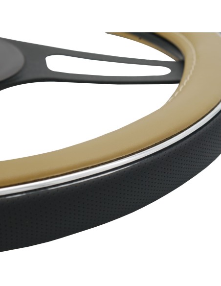 Coprivolante auto diametro 37 39cm Simoni Racing Trophy 6 eco pelle nera