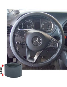 Coprivolante auto diametro 39 41cm Simoni Racing avvolgente ecopelle nera