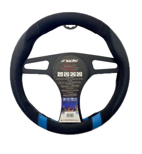 Coprivolante universale 37 39mm eco pelle e microfibra BLU