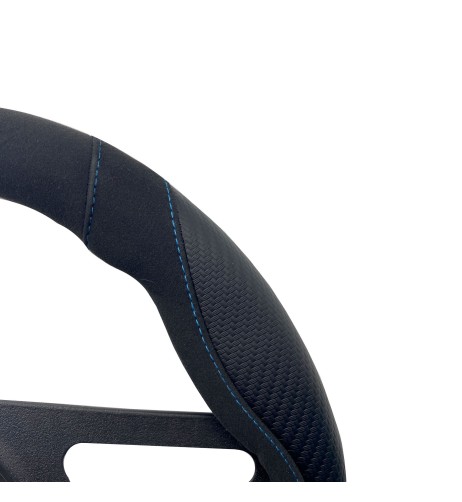 Coprivolante universale 37 39mm eco pelle e microfibra BLU