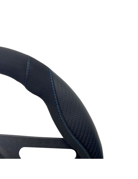 Coprivolante universale 37 39mm eco pelle e microfibra BLU