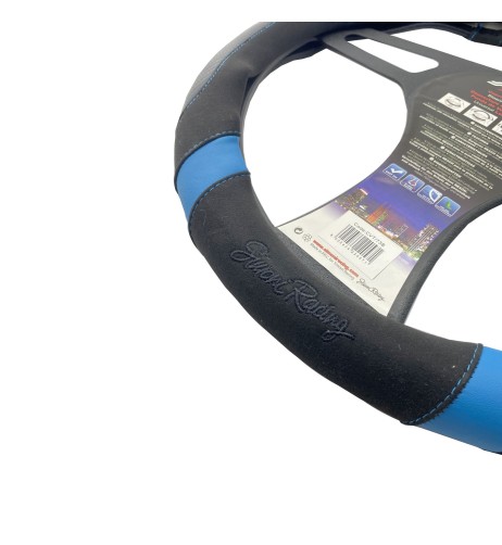 Coprivolante universale 37 39mm eco pelle e microfibra BLU