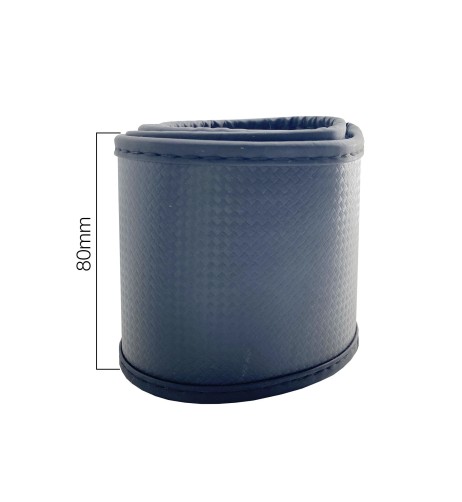 Coprivolante universale 37 39mm eco pelle nera carbon look