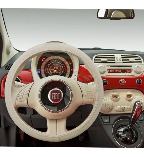Coprivolante universale 37 39mm ecopelle per Fiat 500