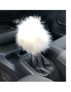 Cover universale copri pomello cambio Simoni Racing pelliccia ecologica bia