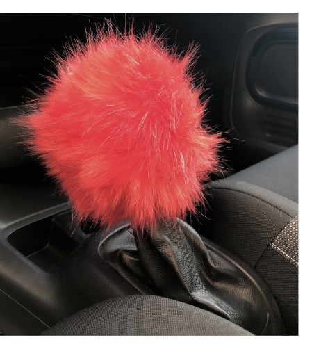 Cover universale copri pomello cambio Simoni Racing pelliccia ecologica ros