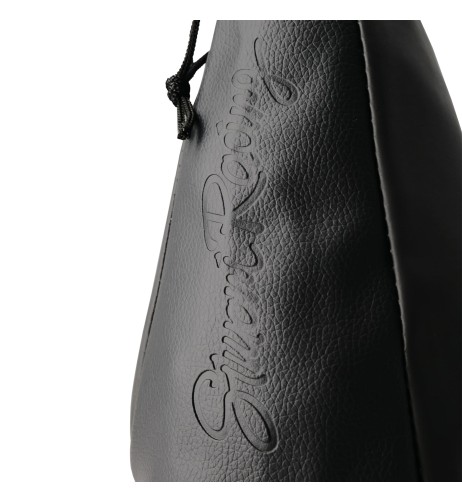 Cuffia copri cambio universale sportiva Simoni Racing eco pelle nera morbid