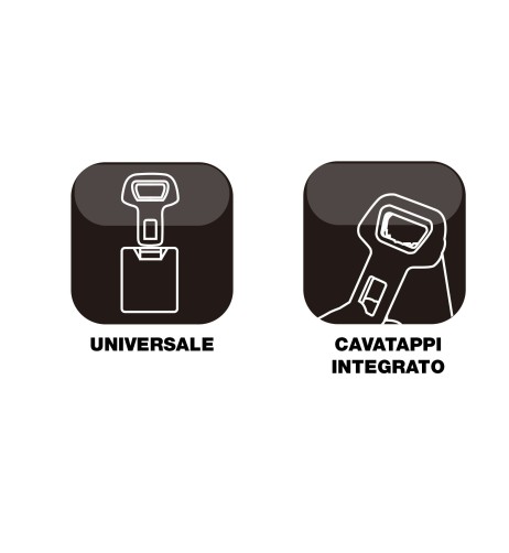 Disattivatore allarme cintura di sicurezza e cavatappi