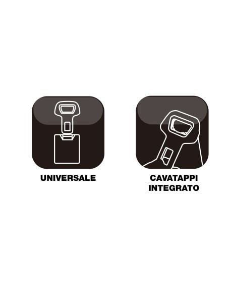 Disattivatore allarme cintura di sicurezza e cavatappi