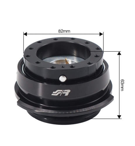 Distanziale volante con sgancio rapido nero doppia foratura