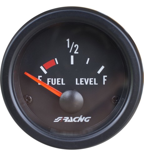 Indicatore elettrico retroilluminato livello carburante sfondo nero