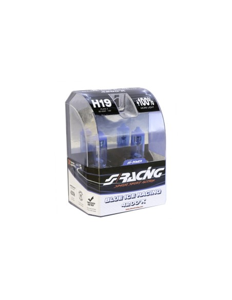 Kit 2 lampadine alogene H19 60 55W ghiaccio 4200K Blue Ice Simoni Racing