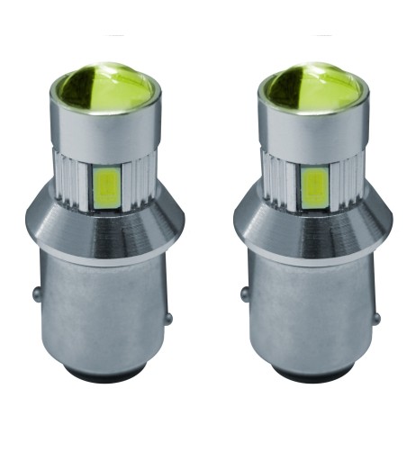 Kit 2 lampadine led Bay15D Canbus a 6 led 21 5W led ultrabianco