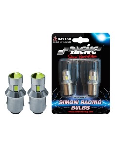 Kit 2 lampadine led Bay15D Canbus a 6 led 21 5W led ultrabianco 2