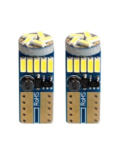 Kit 2 lampadine led Canbus Slim T10 15 microled superbianco Can Bus no pola