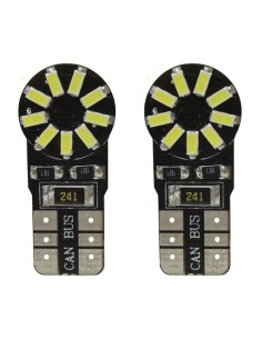 Kit 2 lampadine led Canbus T10 W5W 18 microled con resistenza