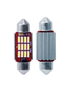 Kit 2 lampadine Led siluro 36mm a 12 microled bianco Canbus Simoni Racing