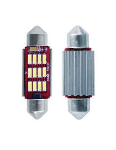 Kit 2 lampadine Led siluro 39mm a 12 microled bianco Canbus Simoni Racing