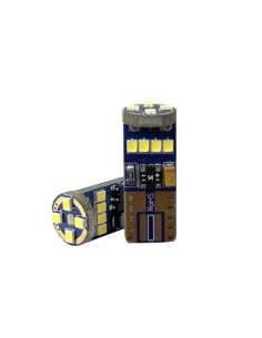 Kit 2 lampadine led T10 CANBUS no polarity 12 led 6000k 12V