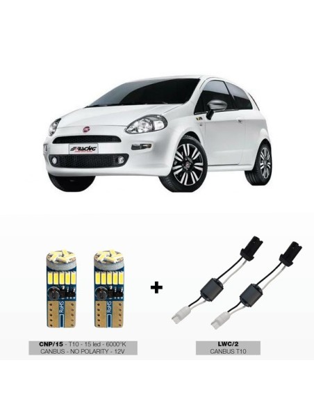 Kit 2 lampadine led T10 doppio filamento canbus specifico Fiat Grande pun