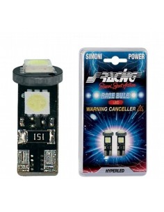 Kit 2 lampadine led T10 W5W warning canceller 3 microled ultrabianco