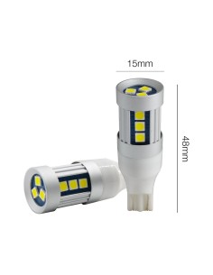 Kit 2 lampadine led T15 CANBUS no polarity 15 led 6500k 10 18V