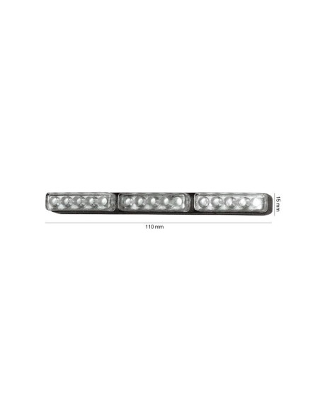 Kit 2 luci auto di posizione supplementari diurni 15 led Bull
