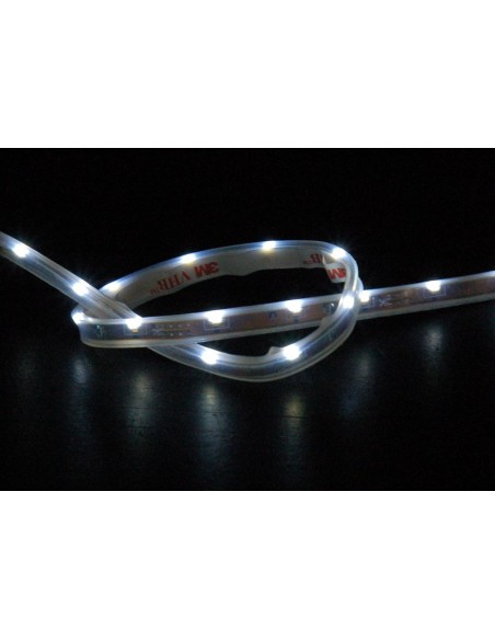 Kit 2 strisce a led auto silicone flessibile 21 led bianchi 50cm