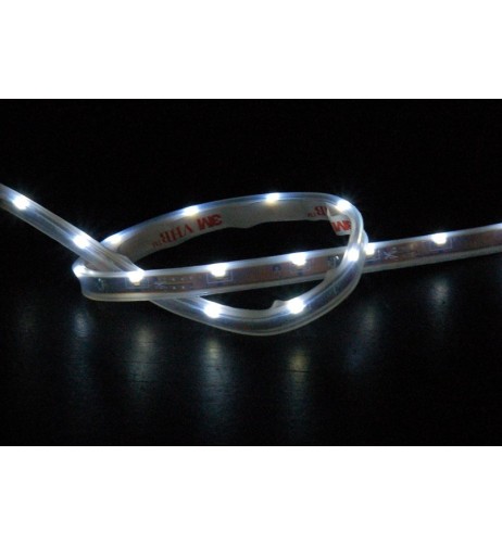 Kit 2 strisce a led auto silicone flessibile 21 led bianchi 50cm