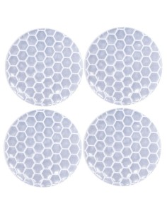 Kit 4 adesivi riflettenti universali 30mm auto camion moto BIANCO
