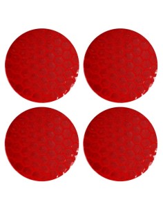 Kit 4 adesivi riflettenti universali 30mm auto camion moto ROSSO