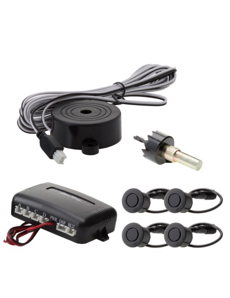 Kit 4 sensori di parcheggio auto posteriori con buzzer dedicato 30 250cm