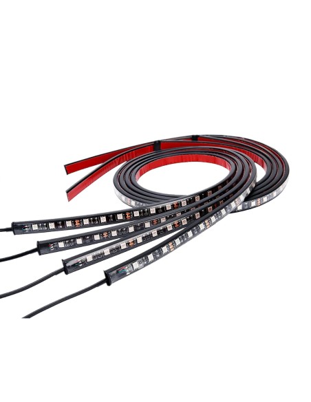 Kit 4 strisce a led flessibili e tagliabili a led 12V con app dedicata