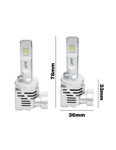 Kit di conversione a LED iLuz 2pz lampada H27 880 881 10 18W 6000 6500K